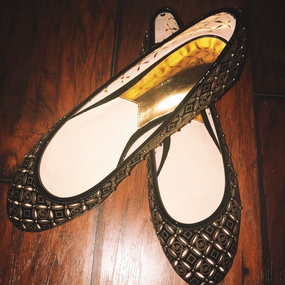 Michael Kors Monogrammed Ballet Flats